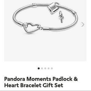 PANDORA Moments Padlock & Heart Bracelet Set